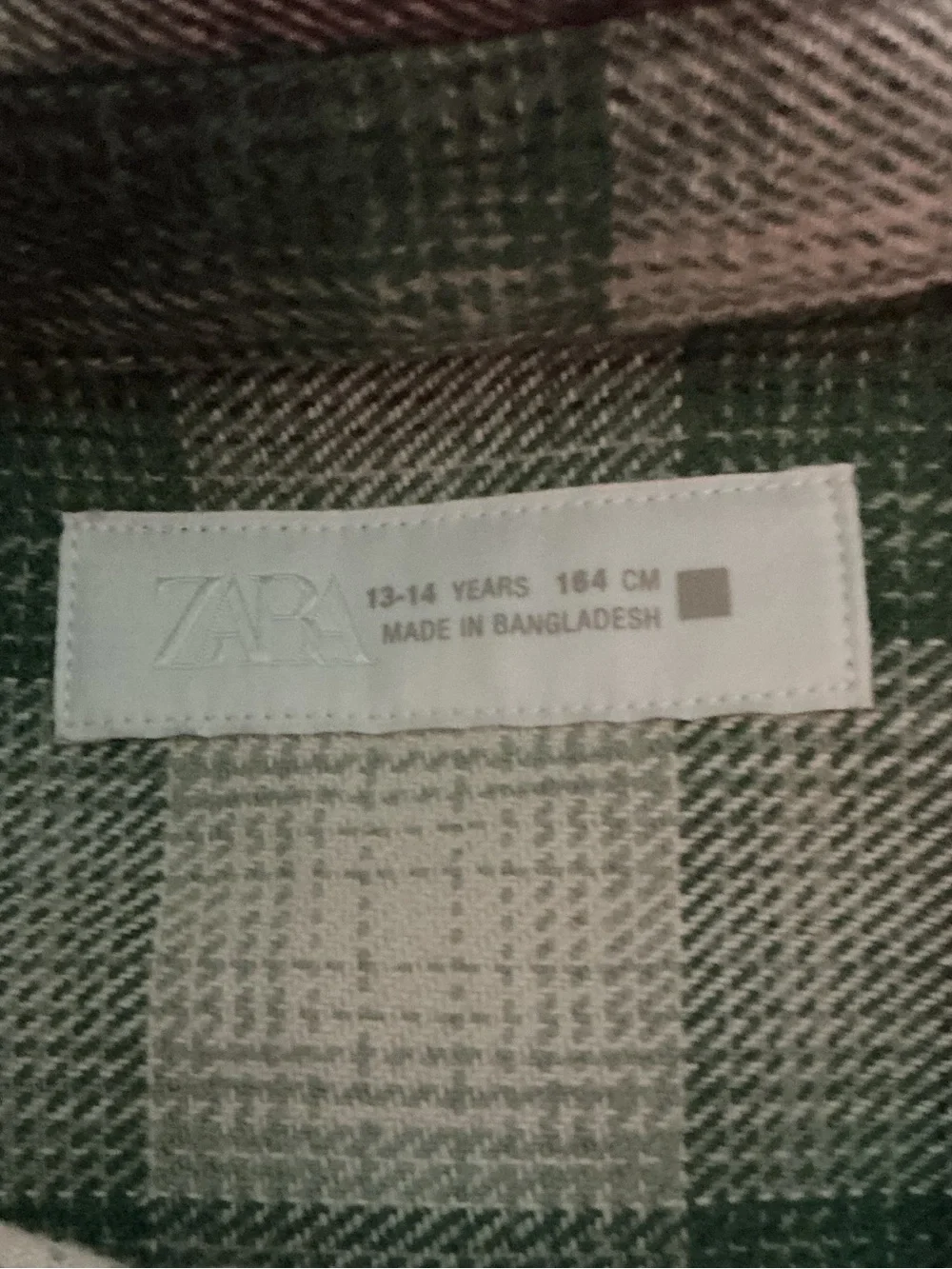 NWT Zara Plaid Longsleeve Shirt
